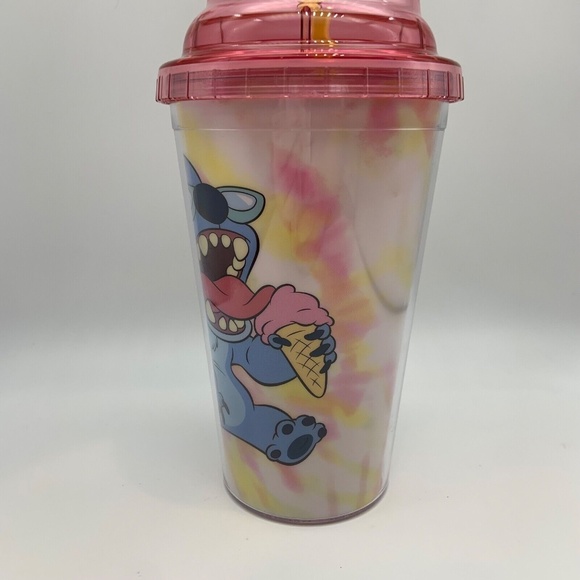 Disney Lilo and Stitch Ice Cream Swirl Acrylic Cup with Lid & Straw - Picture 6 of 13